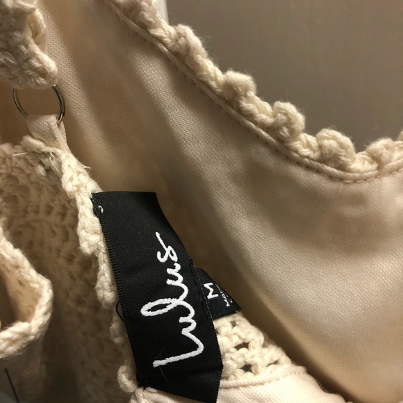 LULUS cream crochet crop top - Picture 3 of 3